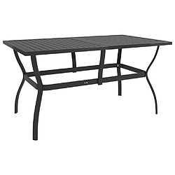 vidaXL Table de jardin Anthracite 140x80x72 cm Acier 