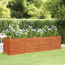 Maison Chic Jardinière,Lit surélevé de jardin - Bac à fleurs - pot de fleur rouillé 320x80x77 cm acier corten -GKD90345