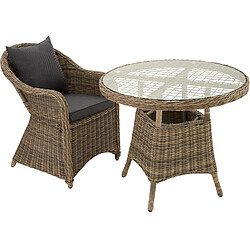 Tectake Table de jardin - marron naturel