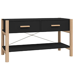 Maison Chic Meuble TV scandinave - Banc TV pour salon Noir 82x38x45 cm Bois d'ingénierie -MN27506