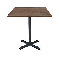 Restootab Table 70x70cm - modèle Dina bronze oxydé 