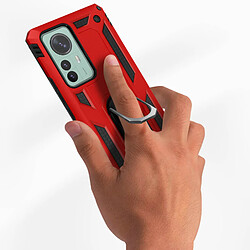 Avis Avizar Coque Xiaomi 12 Pro Hybride Bague Support Vidéo rouge