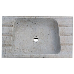 Acheter Biscottini Lavabo En Marbre Blanc L102xpr41xh15 Cm