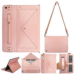 Etui en PU style d'enveloppe avec porte-stylo or rose pour votre Apple iPad 10.2 (2019)