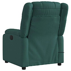 Acheter vidaXL Fauteuil de massage inclinable électrique Vert foncé Tissu