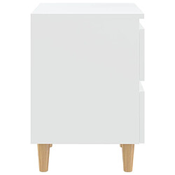 Avis Maison Chic Lot de 2 Tables de chevet,Table de nuit,Table d'appoint pour salon avec pieds en pin Blanc 40x35x50 cm -MN11722