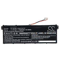 vhbw Batterie remplacement pour Acer 3INP5/82/70, AP18C8K pour ordinateur portable Notebook (4450mAh, 11,25V, Li-polymère)