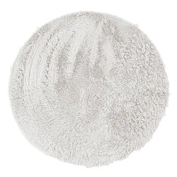 Thedecofactory NEO YOGA - Tapis lavable à base fine et souple extra doux blanc diam.90 