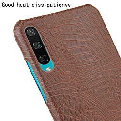 Wewoo Coque Rigide Pour Huawei Honor Play 3 Texture Crocodile antichoc PC + étui en PU marron pas cher