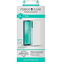 Force Case Coque pour Redmi 13C 4G / 5G Renforcée FEEL Système Tryax Inserts 3D Transparent