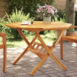 vidaXL Table pliable de jardin Ø110x75 cm bois d'acacia solide