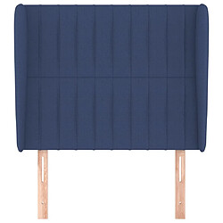 Avis Maison Chic Tête de lit scandinave avec oreilles,meuble de chambre Bleu 103x23x118/128 cm Tissu -MN56780