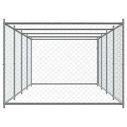 Acheter vidaXL Cage pour chien avec porte gris 8x2x1,5 m acier galvanisé