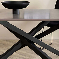 Acheter Venture Home Table de repas 90 x 180 cm Piazza gris, noir.