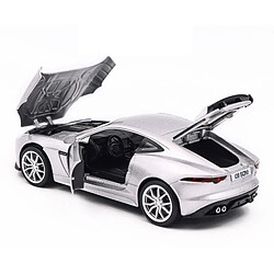 Universal Un modèle de voiture de sport, un jouet, une simulation acoustique et lumineuse, un jouet, un véhicule pour enfants, un moule en alliage 1/32, une Jaguar.(Argent)