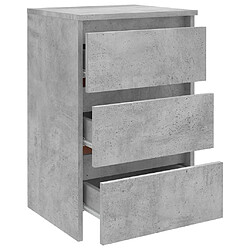 Acheter vidaXL Table de chevet Gris béton 40x35x62,5 cm Aggloméré