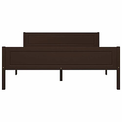 Acheter Maison Chic Lit adulte - Lit simple Cadre de lit,Structure du lit Contemporain Bois de pin massif Marron foncé 160x200 cm -MN15510