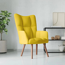 vidaXL Chaise de relaxation Jaune moutarde Velours