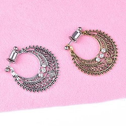 Femmes Bohême Ethnique Bouchon D'oreille Expander Boucle D'oreille Creux Dangle Boucles D'oreilles 6mm Or Antique 6mm