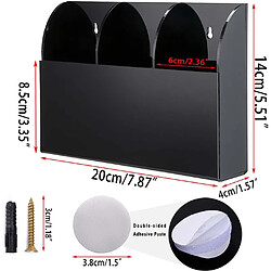 SANAG Support Telecommande Mural Pour Climatiseur, Universelle Porte Telecommande Tv En Acrylique Pour Fournitures Scolaires De Bureau À Domicile, 3 Grilles