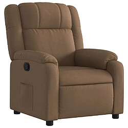 vidaXL Fauteuil inclinable Marron Tissu