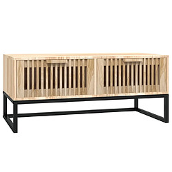 Maison Chic Table basse,Table Console Table d'appoint, Table pour salon 80x40x35 cm Bois d'ingénierie et fer -MN33826