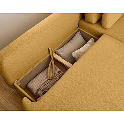 Avis Lisa Design Mahina - canapé d'angle droit - 4 places - convertible avec coffre - en tissu bouclette