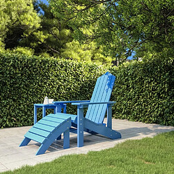 Maison Chic Chaise de jardin avec repose-pied - Fauteuil d'extérieur Adirondack PEHD Bleu marine -MN87028