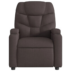 Avis vidaXL Fauteuil de massage inclinable Marron foncé Tissu