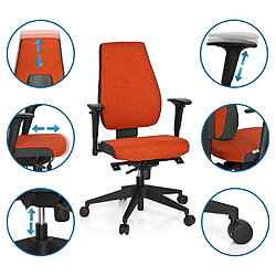 Avis Chaise de bureau / Chaise pivotante PRO-TEC 500 tissu rouge foncé/rouge hjh OFFICE