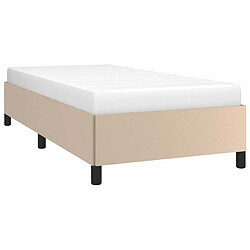 Avis Maison Chic Lit adulte - Lit simple Cadre de lit,Structure du lit Contemporain Cappuccino 80x200 cm Similicuir -MN85113