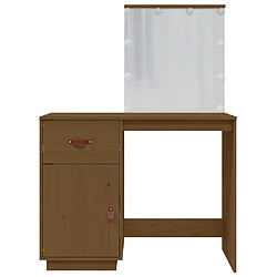 Helloshop26 Coiffeuse avec led 95 x 50 x 133,5cm bois de pin massif marron miel 02_0006266