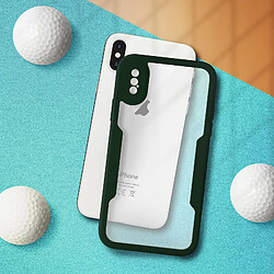 Avis Avizar Coque iPhone X et XS Dos Plexiglas Avant Polymère Coins Renforcés Contour Vert