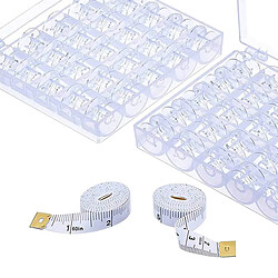 50 pièces Clair En Plastique Machine À Coudre Bobines Bobines avec Cas pour Frère Chanteur Babylock Janome , 2 pièces Rubans À Mesurer pour pas cher