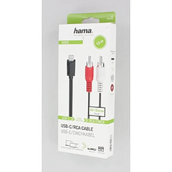 HAMA Câble audio, fiche USB-C - fiche RCA mâle, stéréo, 1,50 m