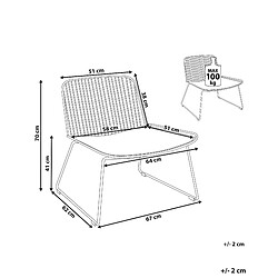 Avis Beliani Chaise de salle à manger SNORUM Métal Noir