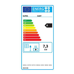 Poêle à bois étanche 7.3kw noir - FR9016110B - SUPRA