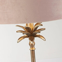 Avis Searchlight Lampe de Table Nickel Antique, Abat-Jour en Velours Rose