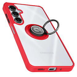 Avizar Coque pour Samsung Galaxy A16 Bague Métallique Support Vidéo Rouge