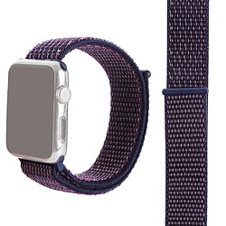 Wewoo Pour Apple Watch séries 3 et 2 et 1 Bracelet de montre en nylon Simple Fashion de 42 mm avec Magic Stick (violet foncé)