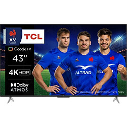 TCL TV LED 4K 108 cm 43P637 Google TV