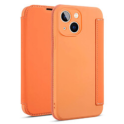 Coque en silicone avec béquille pour votre iPhone 14 Plus - orange