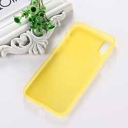 Wewoo Coque jaune pour iPhone X PP Housse de protection arrière