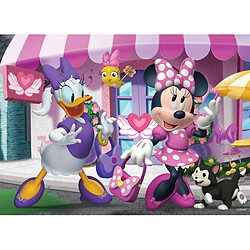 Lisciani, Maxi Puzzle pour enfants à partir de 3 ans, 35 pièces, 2 en 1 Double Face Recto / Verso avec le dos à colorier - Disney Minnie 74136