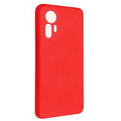 Avizar Coque pour Xiaomi 12 Lite Silicone Semi-rigide Soft-touch Fine rouge