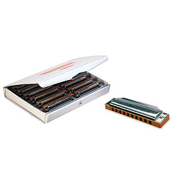 Suzuki 1072S 12 Piece Set of Folkmaster Harmonica Silver