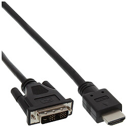 HDMI-Câble adaptateur DVI, InLine®, prise HDMI sur DVI 18+1 prise, 5m