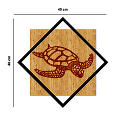 Avis EPIKASA Décoration Murale en Métal et Bois Tortue 1