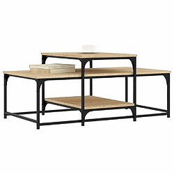 Avis Maison Chic Table basse,Table Console Table d'appoint, Table pour salon chêne sonoma 102x60x45 cm bois d'ingénierie -MN89891