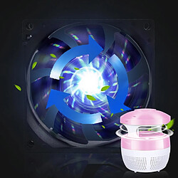 Wewoo Anti Moustique Répulsifs rose 5W 6 LED Aucune radiation Mute photocatalytique 7-fan Fan USB Killer Lamp pas cher